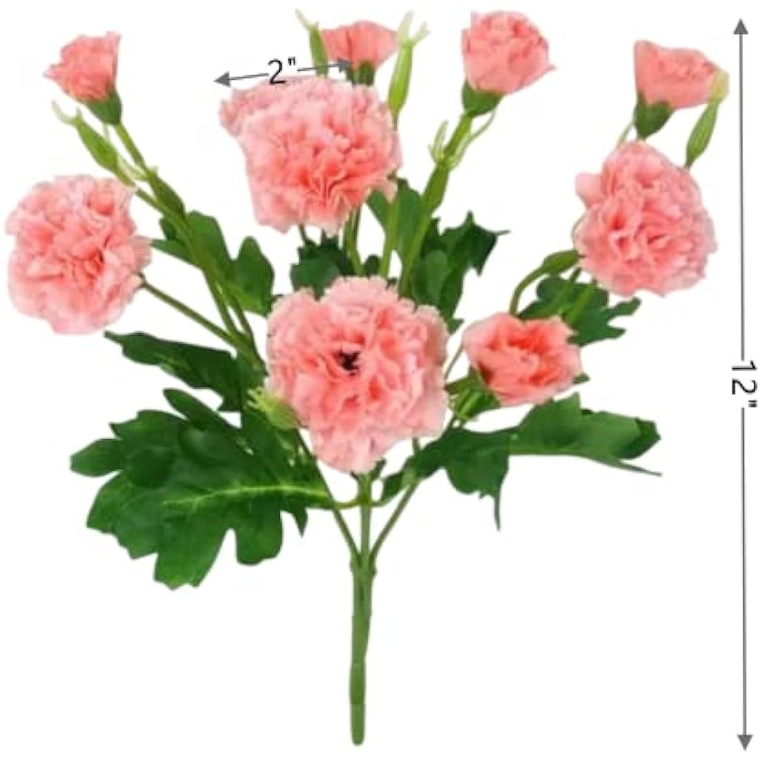 Corkwaw 40 Heads Artificial Carnations,Silk Hydrangea Bouquet Decoration Plastic Plant Suitable for Photo Props Family Party Home Decoration Bridal Wedding Bouquet Decoration (Pink)