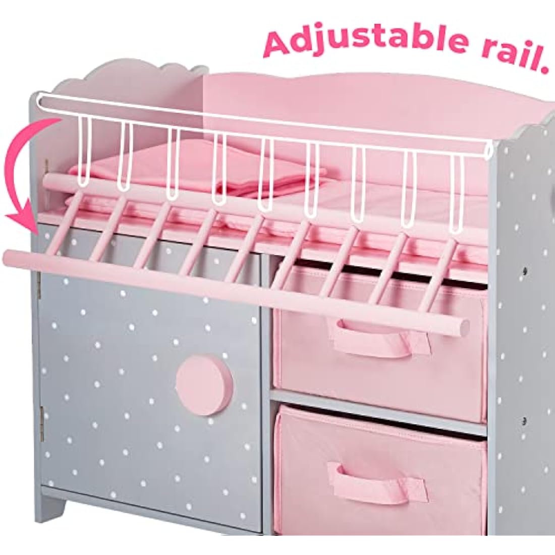 Olivia's Little World Crib, Cabinet & Cubby