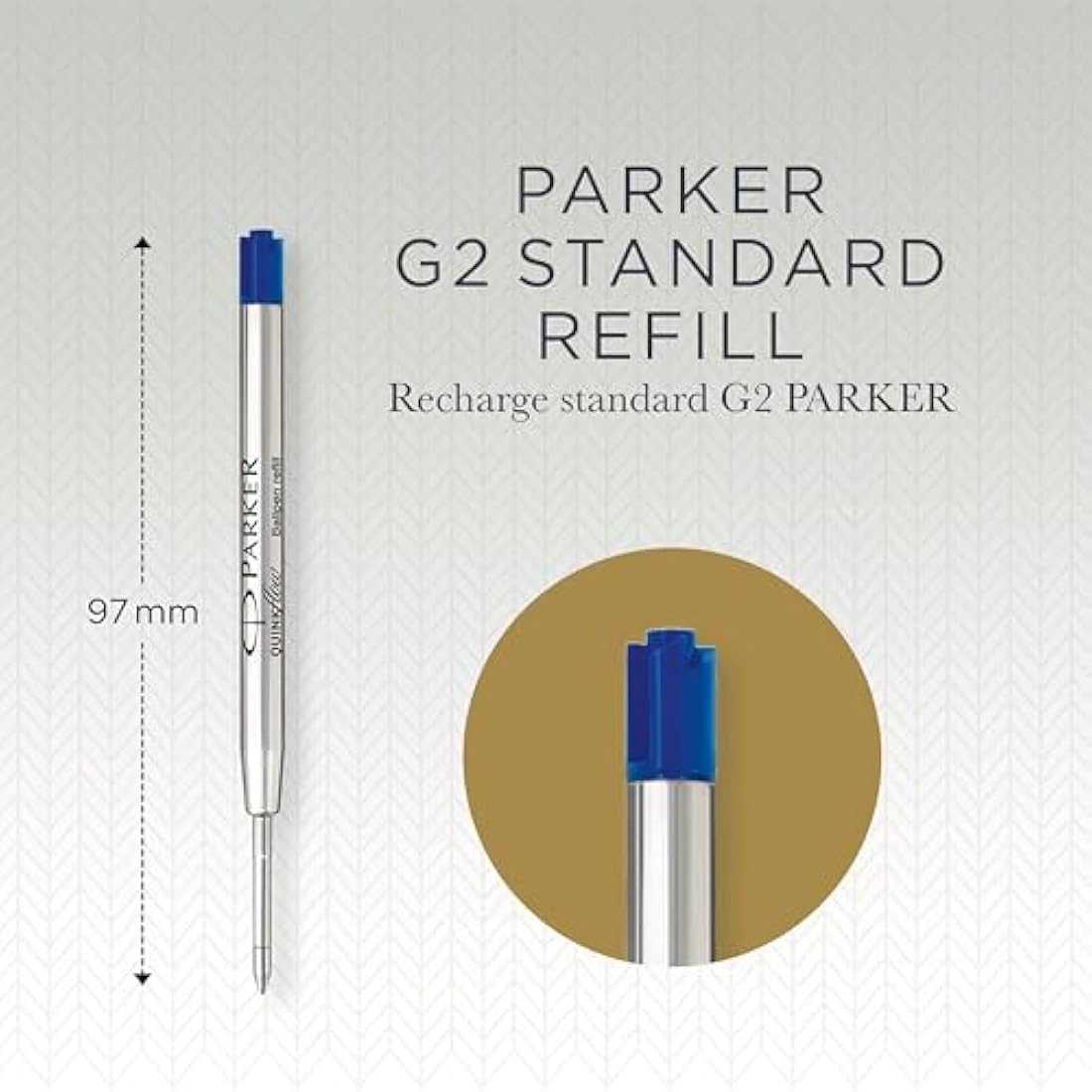 Parker Ballpoint Pen Refills | Medium Point | Blue QUINKflow Ink | 10 Count