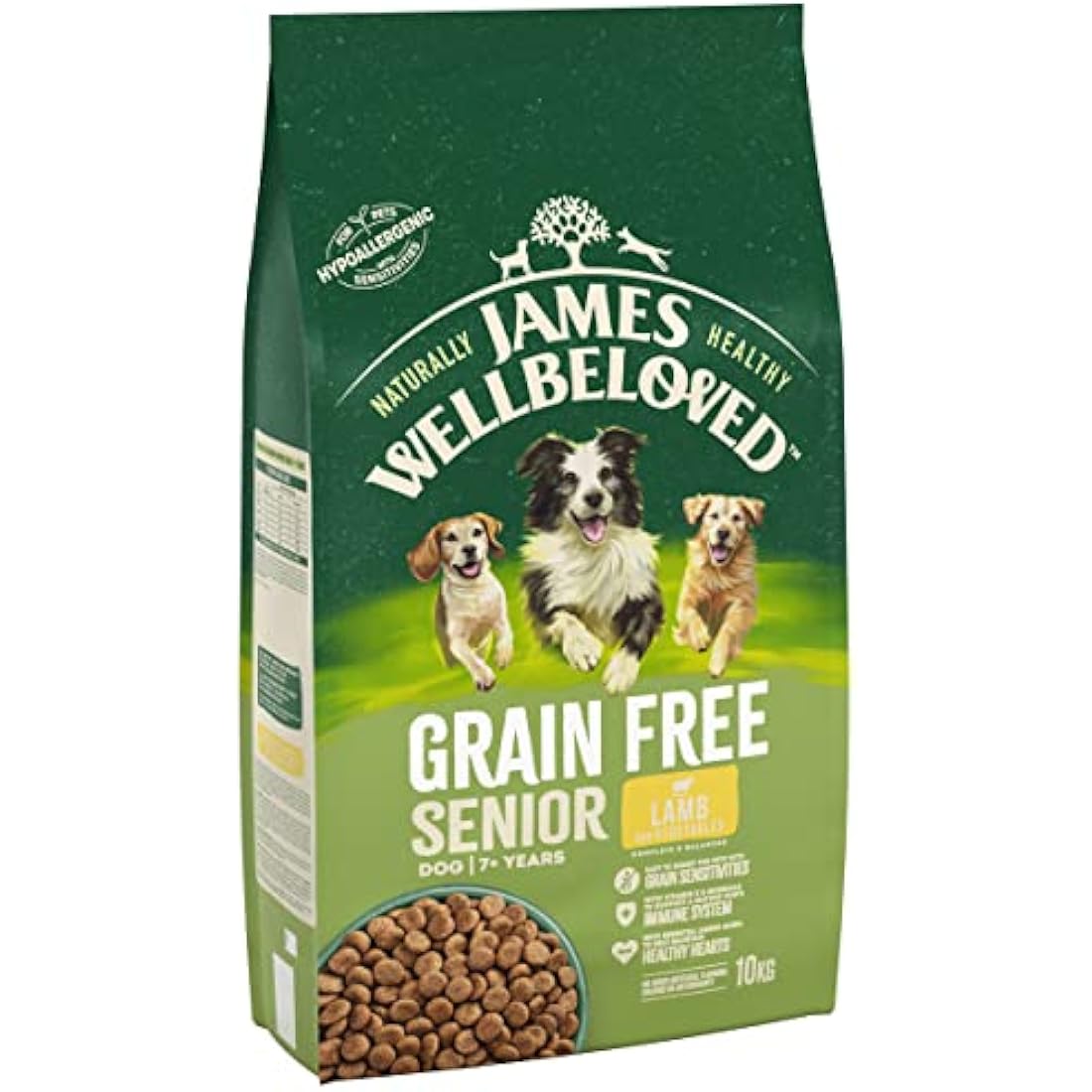 James Wellbeloved Complete Dry Senior Dog Food Lamb and Vegetables, 10 kg