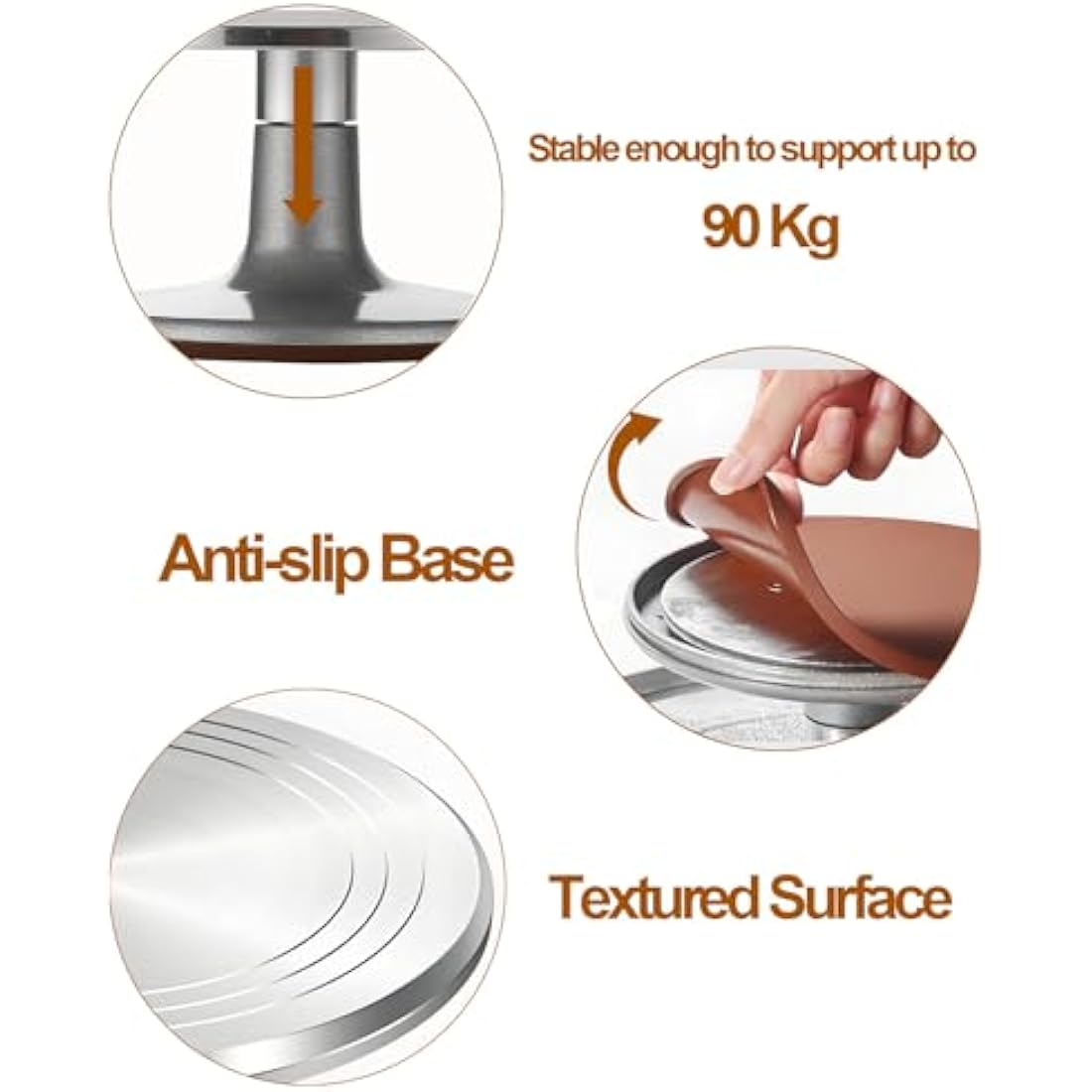 Yizish Cake Turntable Aluminum Alloy & Piping Bags and Nozzles Set, Rotating Cake Stand Decorating Kits with Stainless Steel Cake Spatulas and Scrapers for Baking, Pastries and Cupcakes (39pcs)