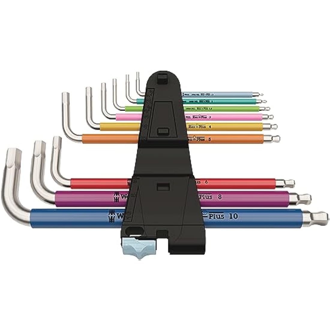 Wera 05022669001 L-Key Set 3950 SPKL/9 SM Metric of Stainless Steel, Silver