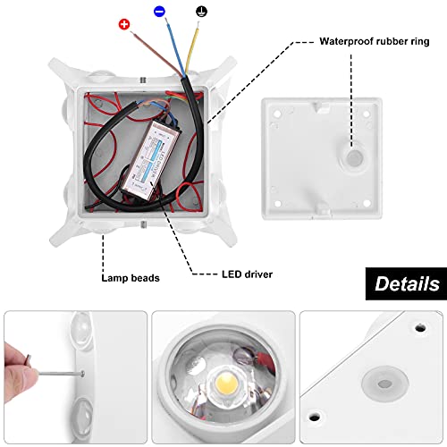 KAWELL 8W Modern Wall Light LED Wall Wash Light Waterproof IP65 Aluminum Wall Lamp LED Indoor Outdoor for Bathroom Bedroom Stairs Corridor Living Room
