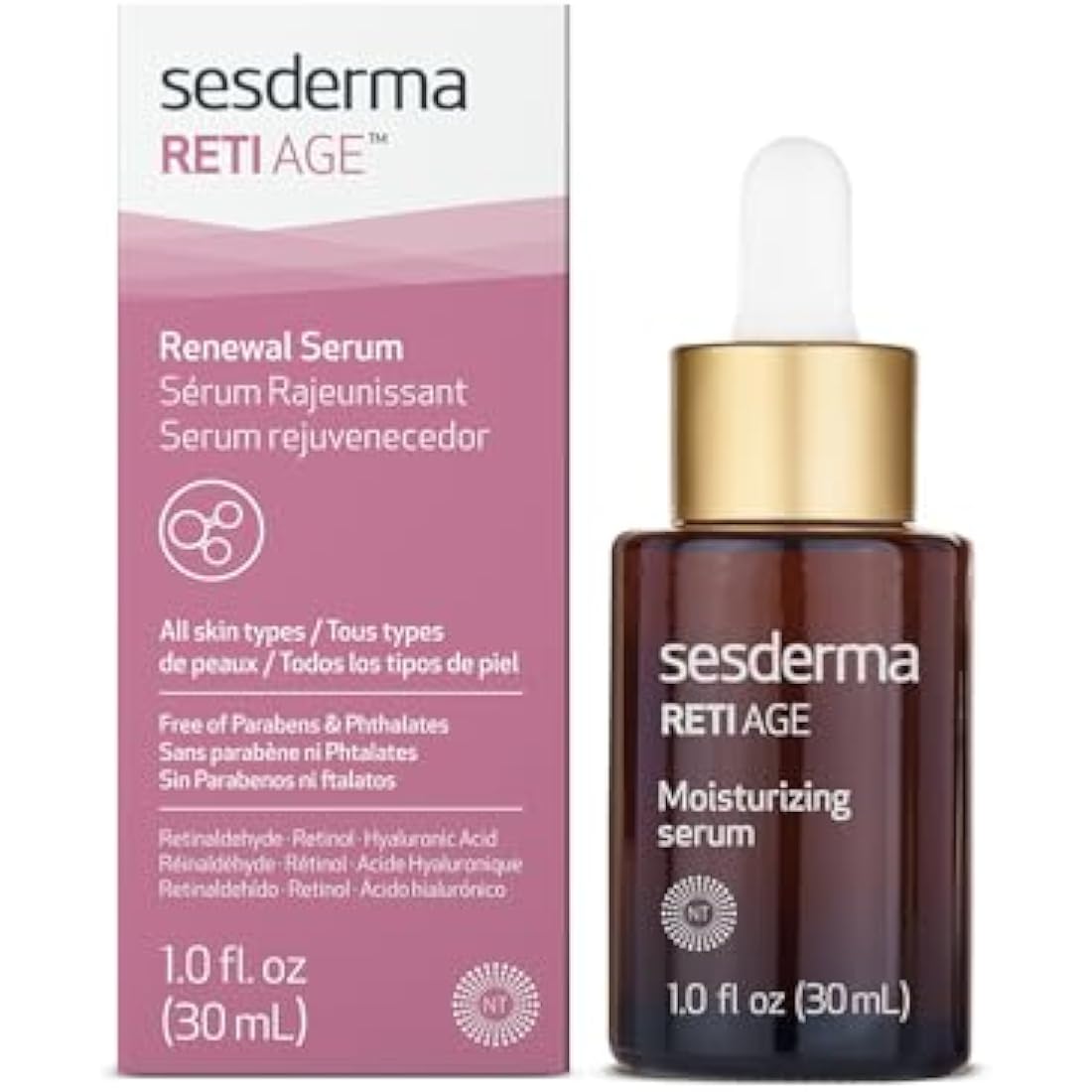 Sesderma Retiage Liposomal Serum – Anti-aging serum with 3 retinoids – Wrinkles, firmness, and hydration – 30 ml