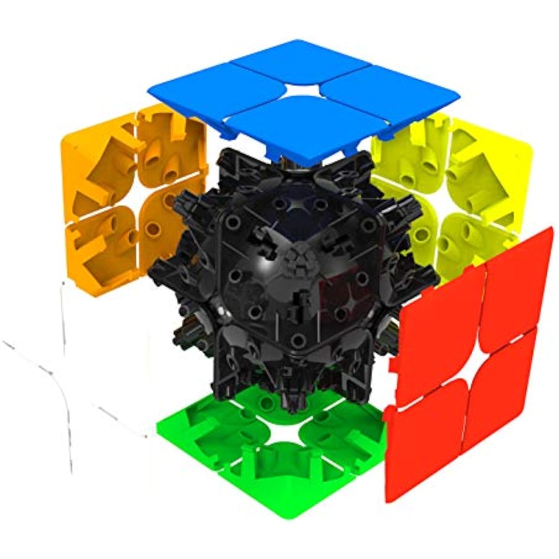 GAN 249 V2 Speed Cube, 2x2 Magic Cube Profession 2 by 2 Stickerless Cube, Fast Smooth Turning Honneycomb Design IPG Core, Best Gift for Kids & Adults(49mm)
