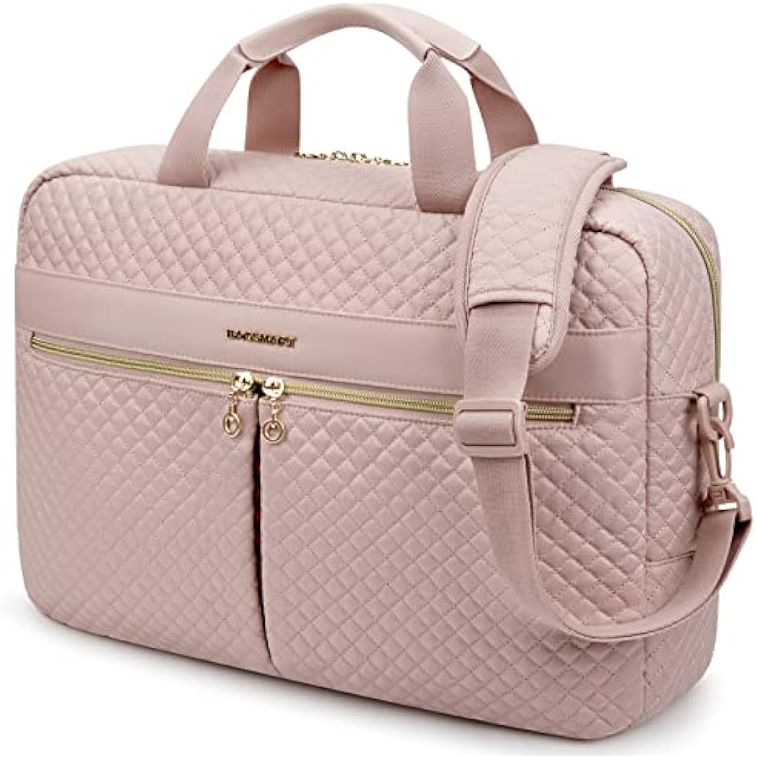 bagsmart 17.3 Inch Laptop Bag, Briefcase for Women Large Laptop Case Computer Bag Office Travel Business, Pink