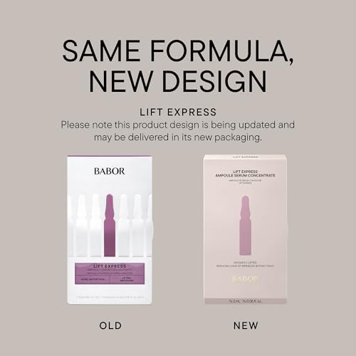 BABOR Lift Express Anti-Aging Serum Ampoules for the Face, for Immediate Anti-Wrinkle Effect, Vegan Formula, 7 x 2 ml Concentrated Ampoules