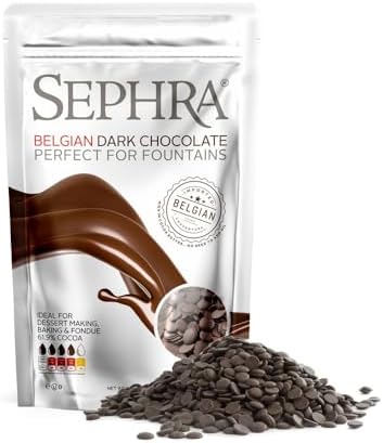Sephra Belgian Couverture Fountain Ready Chocolate Callets - Dark (907g)