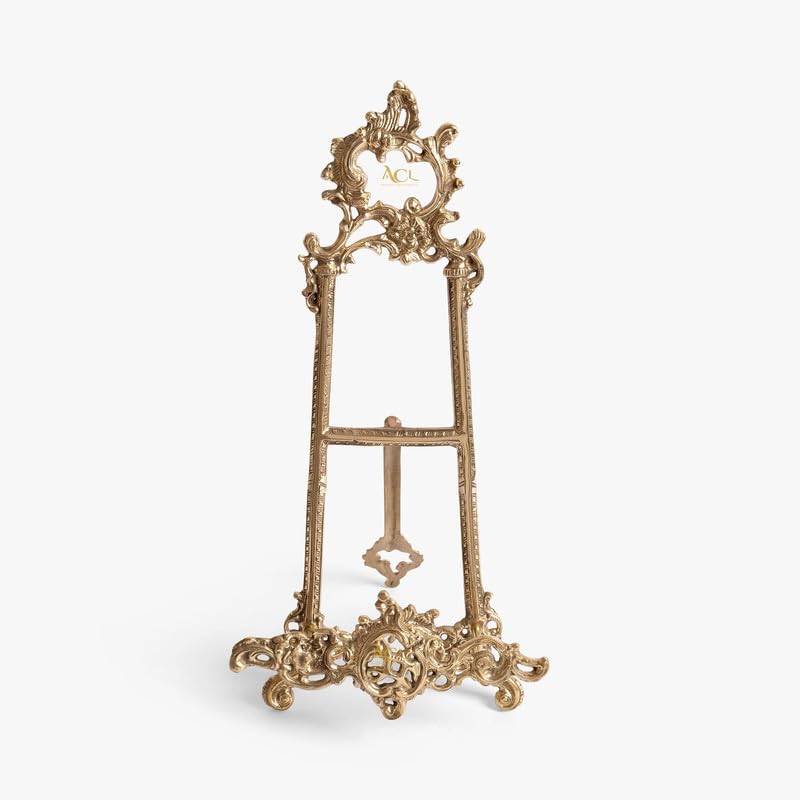 Assorted Collections ACL Brass Easel Display Stands for Art Deco, Paintings, Pictures, Decorative Plates, Wedding Signs, Menu Stand, Home Decor