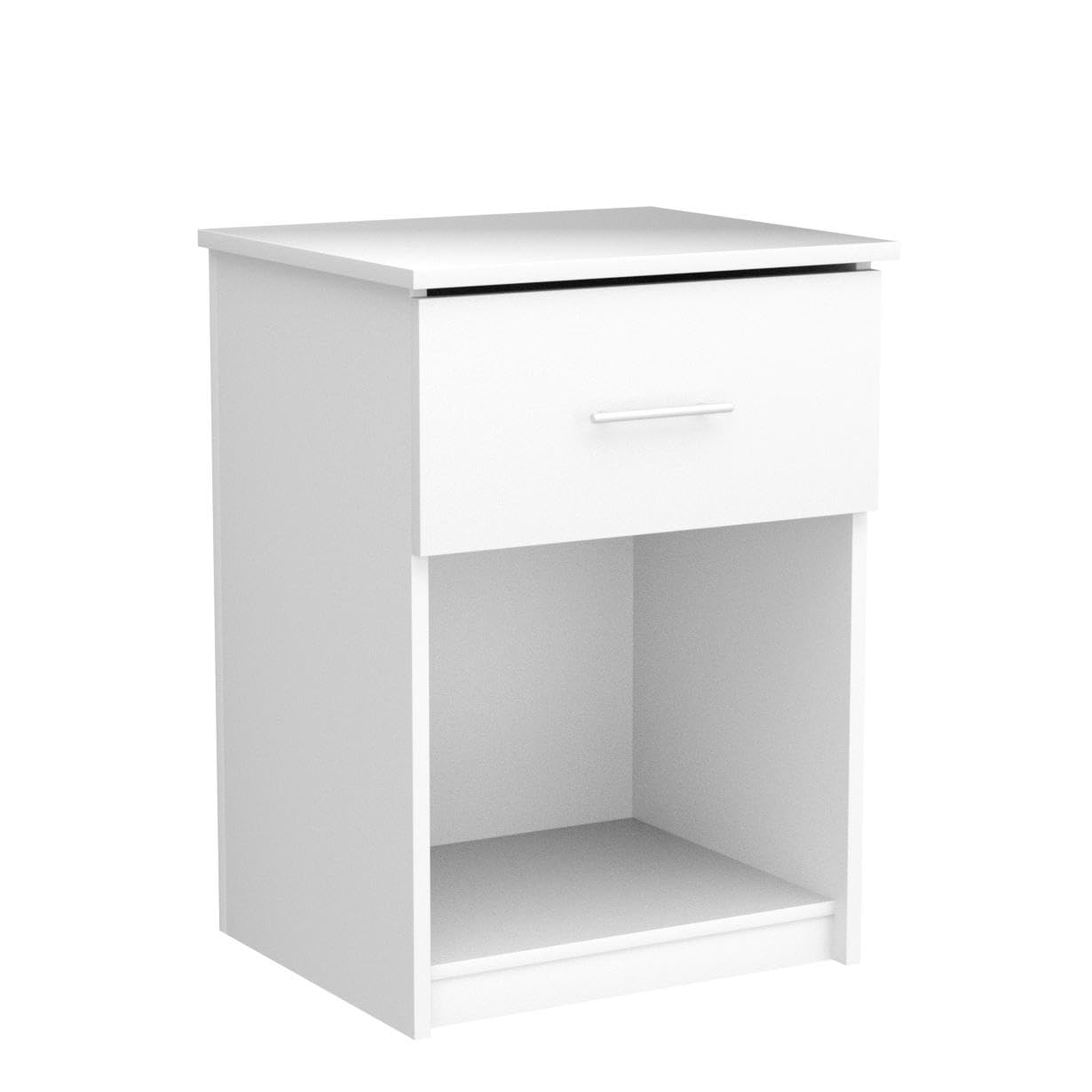 Furinno TIDUR Night Stand Set of 2, Nightstand with Drawer, Bedside Table, End Table, Side Table with Storage Shelf, Bar Handle Drawer, for Bedroom