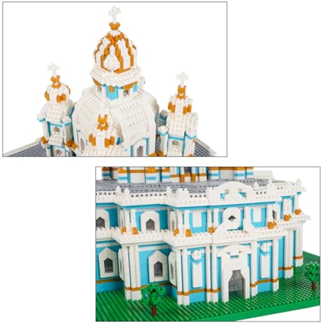 LULUFUN Smolny Cathedral Building Block Set, World Famous Architecture Model Toys, Micro Mini Blocks Kit for Hobbyists, Gift for Adults and Children 3737pcs