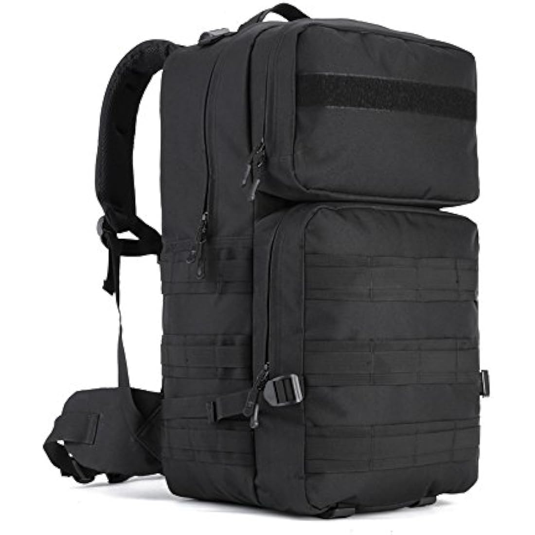 YuanWen Tactical Backpack 55L Water Resistant Military Army Combat Rucksack Trekking Rucksack MOLLE Camping Hiking Backpack Black