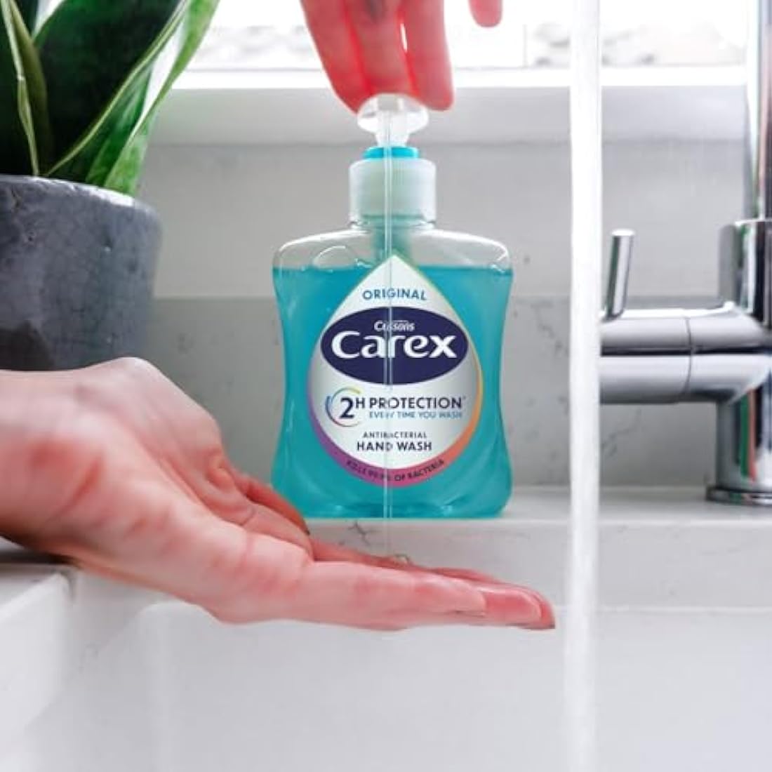 Carex 2 Hour Protection Antibacterial Original Hand Wash, Clean & Protect Hands, Bulk Buy, Pack of 6 x 500ml