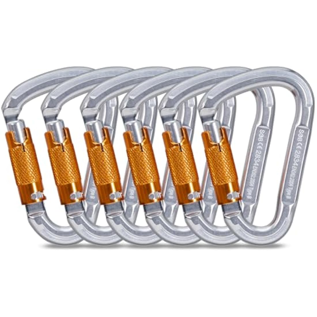 Climbing Carabiners, Auto Locking Carabiner Clips Heavy Duty for Rock Climbing, Camping, Dog Leash, Hammock, Swing, Water Bottle