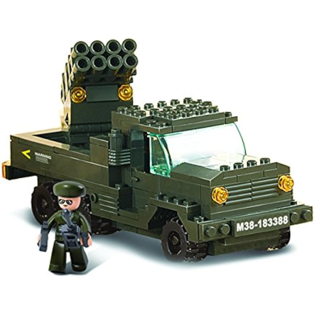 Sluban M38-B6800 Field Battle Forces Army Set with 7 Mini-Figures (602 Pieces)
