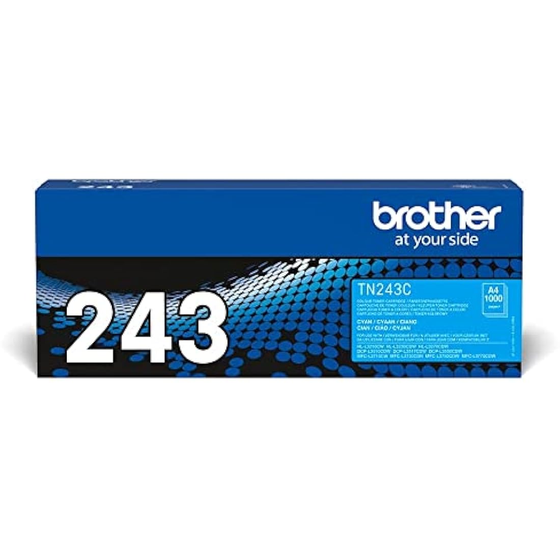 Brother TN-243C Toner Cartridge, Cyan, Single Pack, Standard Yield, Includes 1 x Toner Cartridge, Brother Genuine Supplies