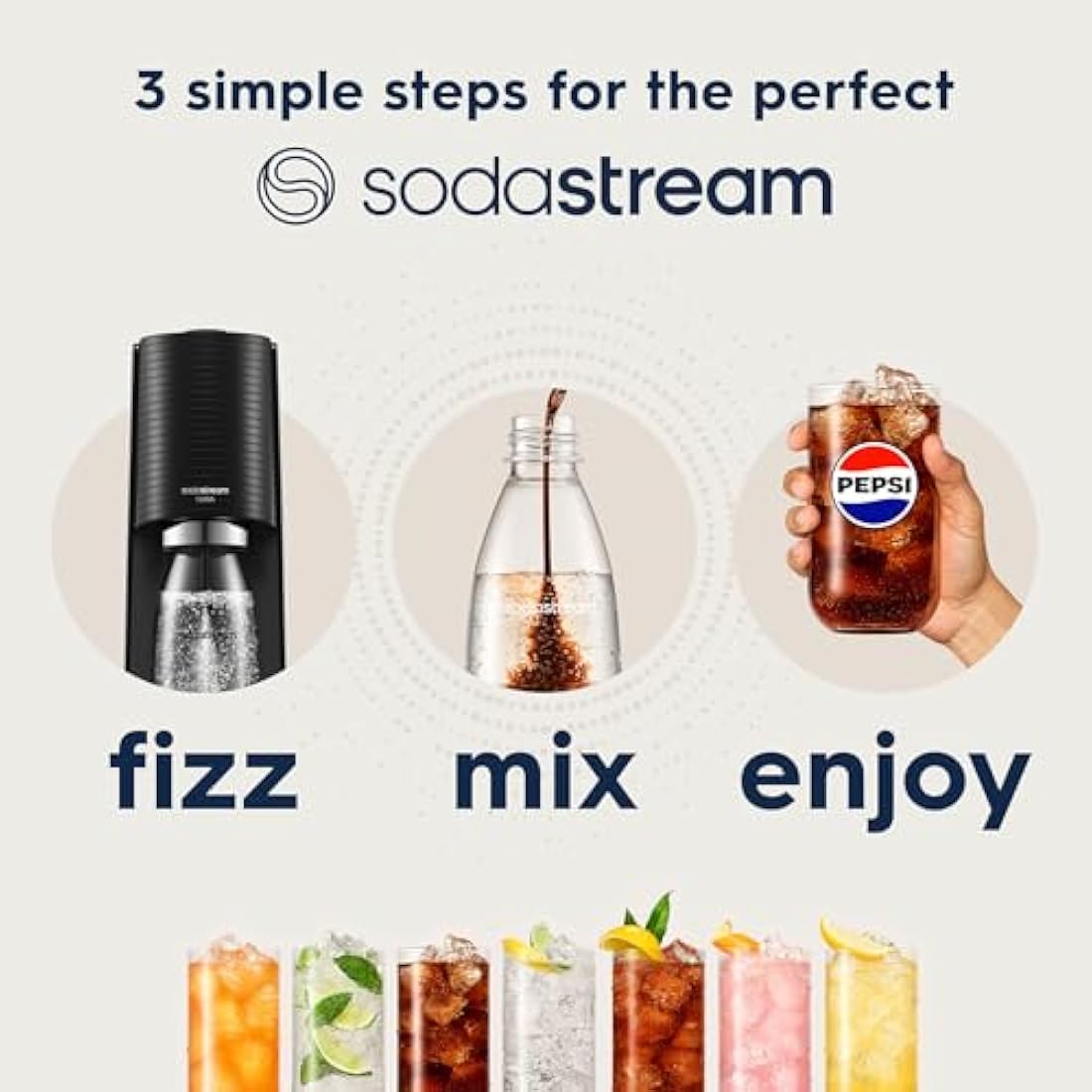 SodaStream - Terra Sparkling Water Maker, Quick Connect CO2 System, Includes 60L Gas Cylinder, BPA-Free 1L Bottle, Eco-Friendly & Reduces Plastic Waste, Black