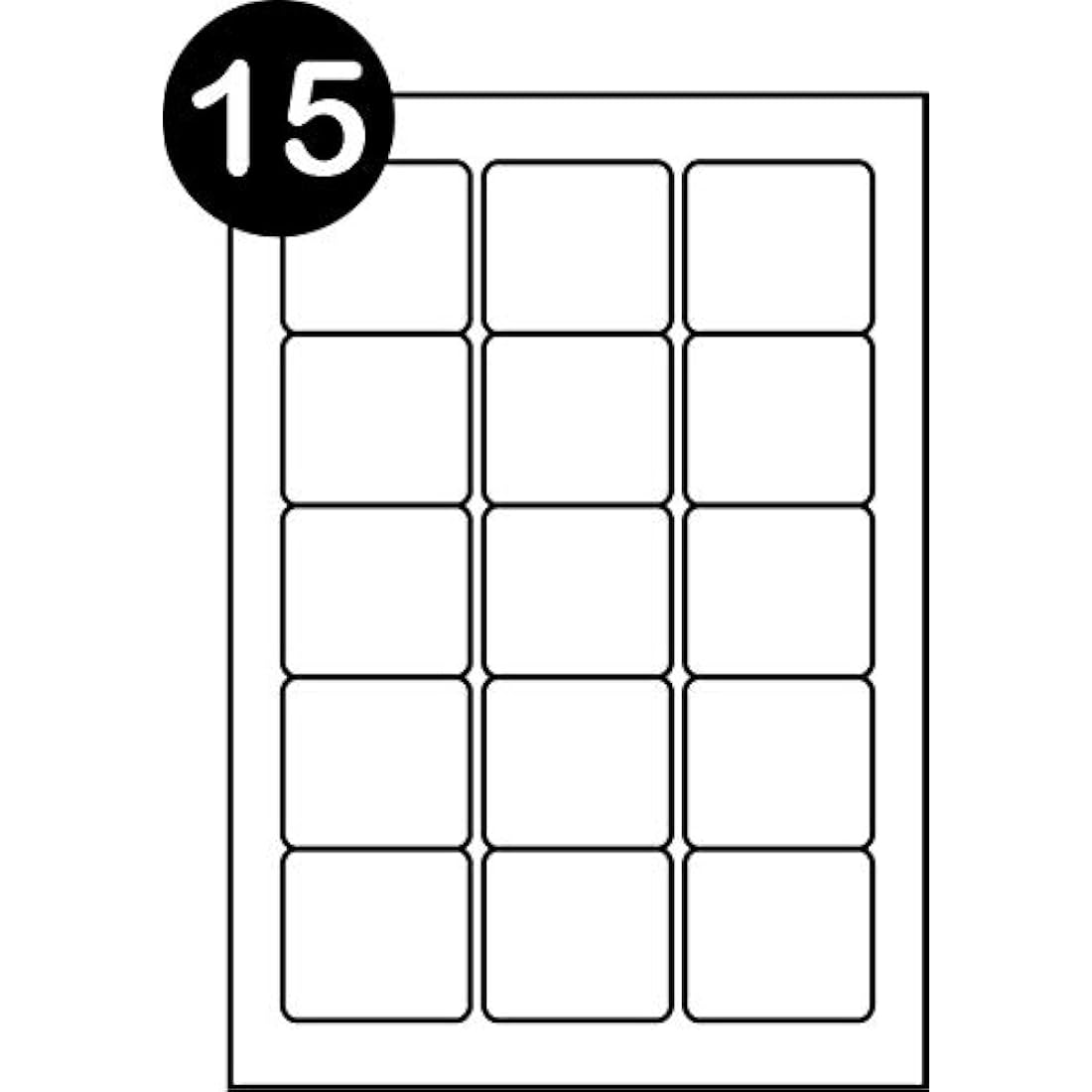 SmithPackaging A4 Self Adhesive Address Labels, 15 Labels Per Sheet, 100 Sheets, 59 x 51mm 1500 Labels