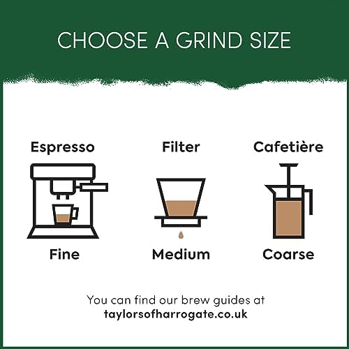 Taylors of Harrogate Decaffe Coffee Beans 200 g (Pack of 6 - Total 1.2kg)