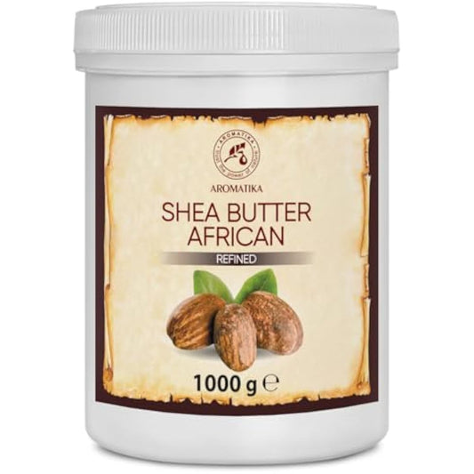 Shea Butter 1000g - Butyrospermum Parkii - Karite - Body Butter - Refined - Sheabutter for Beauty Care - Massage - Body Moisture - Lip Care - Hand & Nail Care - Hair Care