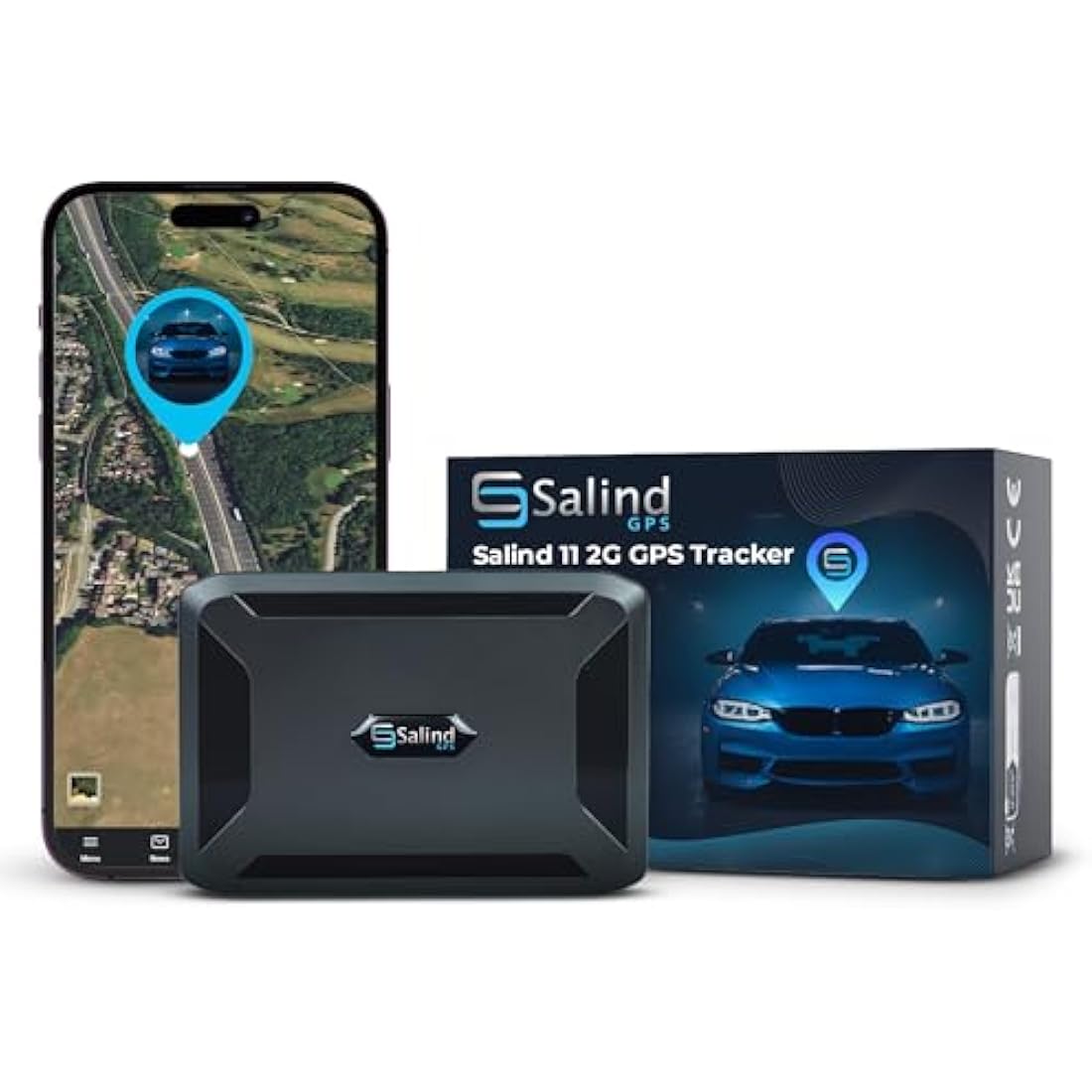 SALIND 11 2G - Magnetic GPS Tracker for Cars, Other Vehicles and Business - UK & Worldwide Real Time Tracking, Safe Area, Route Memory System and Alarms - Battery up to 90 Days (standby)