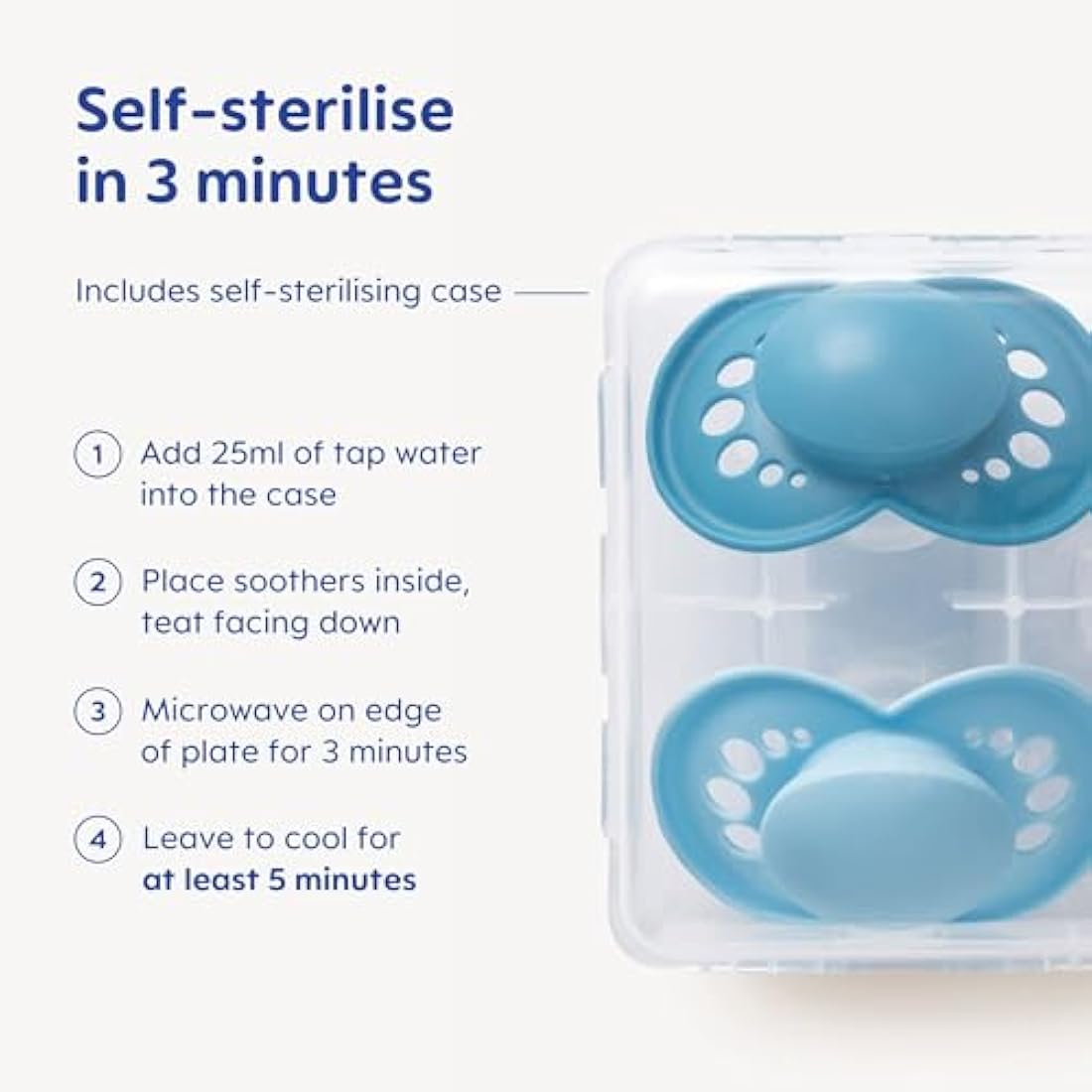 MAM Original Night Soothers | 0-6 Months | 2 Pack | Glow in The Dark | Comes in Dummy Steriliser Case | Sustainable Materials | Baby Accessories | Pink (Various Designs)