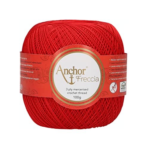 خيط كروشيه ANCHOR Freccia، السمك: 12، العبوة: 100 جرام، الطول: 570 متر، 46 خيط كروشيه