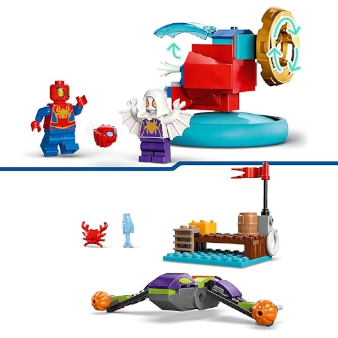 LEGO Marvel Spidey and his Amazing Friends Spidey vs. Green Goblin Super Hero Building Toy with Minifigures, Gift for 4 Plus Year Old Kids, Boys, Girls & Fans of Spider-Man and Cool Vehicles 10793