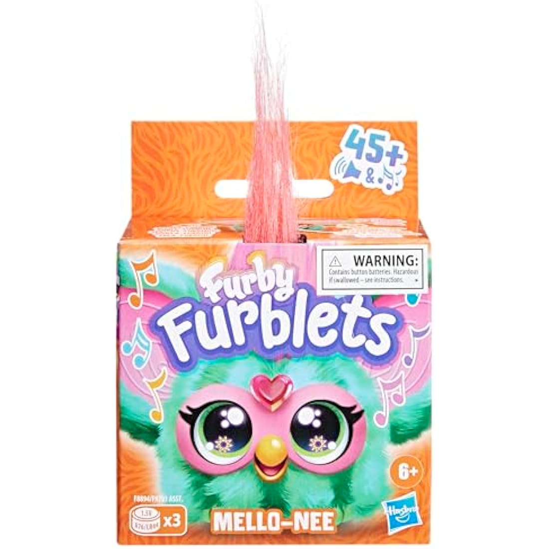 Furby Furblets Mello-Nee Mini Electronic Plush Toy, Red