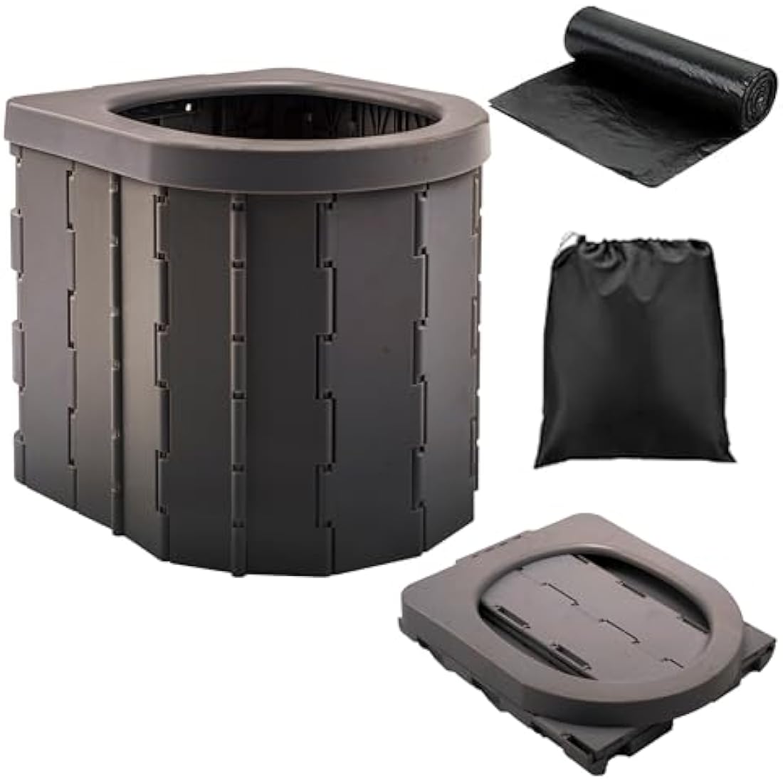 KINSPORY Portable Toilet, Outdoor Camping Toilet Fishing Toilet Campervan Toilet Collapsible Toilet Bucket Portable Loo Camping Loo Camping WC