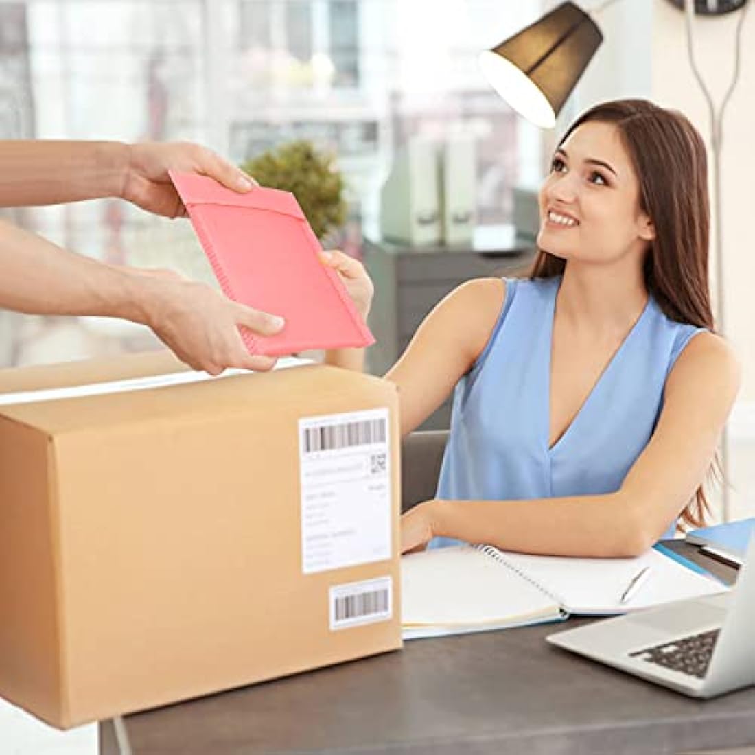 VEYLIN Bubble Mailers,24PCS Poly Bubble Mailers Small Padded Envelopes for Shipping, Mailing, Packaging(110x190mm Pink)