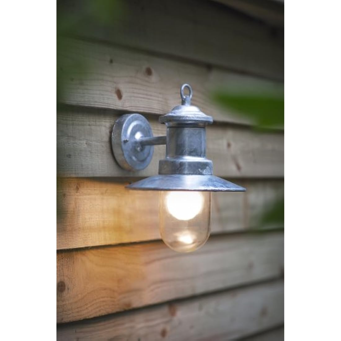 Garden Trading Outdoor Wall Mounted St Ives Galvanised Ships Light Weatherproof | E27 Edison Screw 60 Watt | Crafted in Hot Dipped Galvanised Steel | Motion-Sensor Compatible