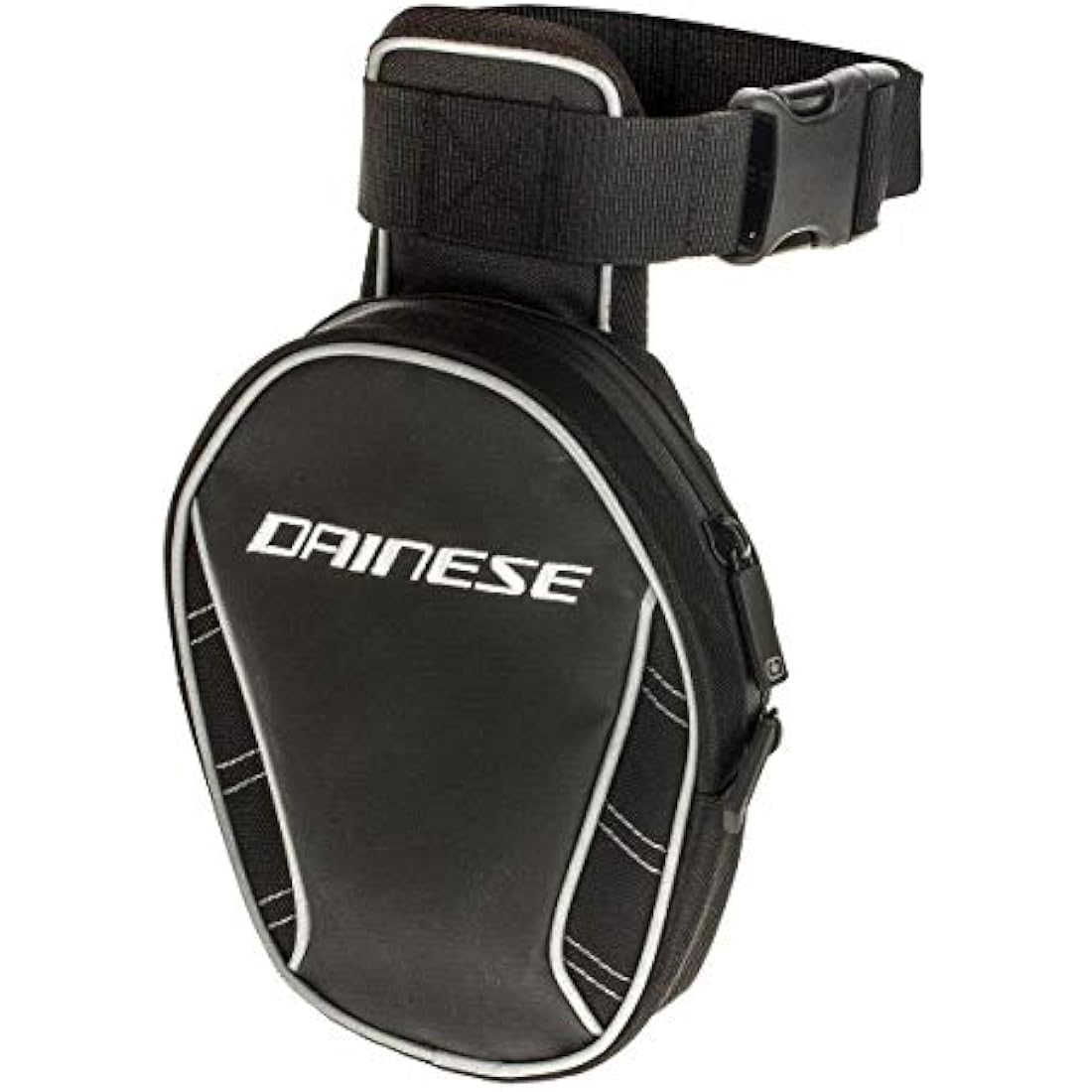 Dainese - Leg-Bag, Waterproof Motorbike Leg Bag, Motorcycle Thigh Pouch with Zip Closure, Motorcycle Bag Adjustable, Unisex, Adult Leg Pouch, Motorbike Accessories for Man & Woman, Black