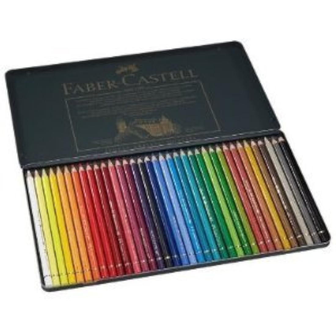 Faber-Castell Art & Graphic Polychromos Colour Pencil, Multicoloured, Tin Of 36, For Art, Craft, Drawing, Sketching, Home, School, University, Colouring