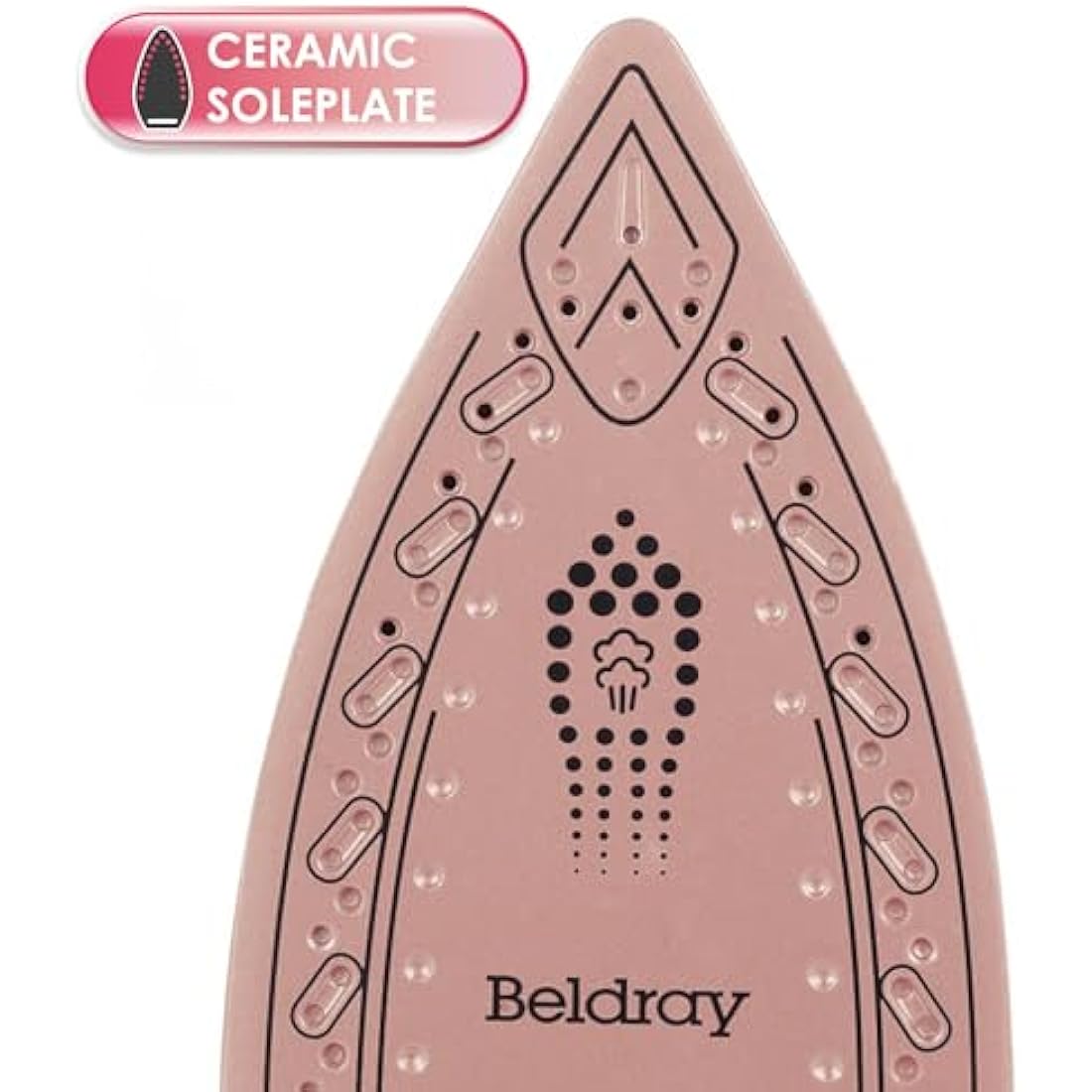 Beldray Steam Station Iron – Steam Generator Iron, Detachable 1.2L Water Tank, Smooth Glide Soleplate, Powerful Steam Burst, Vertical Steam, Adjustable Temperature Dial, 2400W, Rose Gold, BEL01137-150