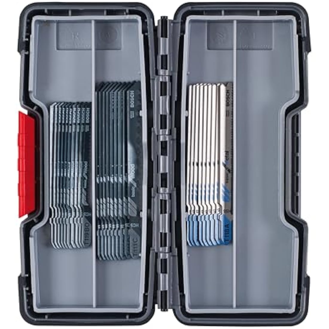 Bosch Professional 2607010903 30-Piece Basic for Wood and Metal Jigsaw Blade Set (for Wood and Metal, Accessories for Jigsaws) , Black/Silver