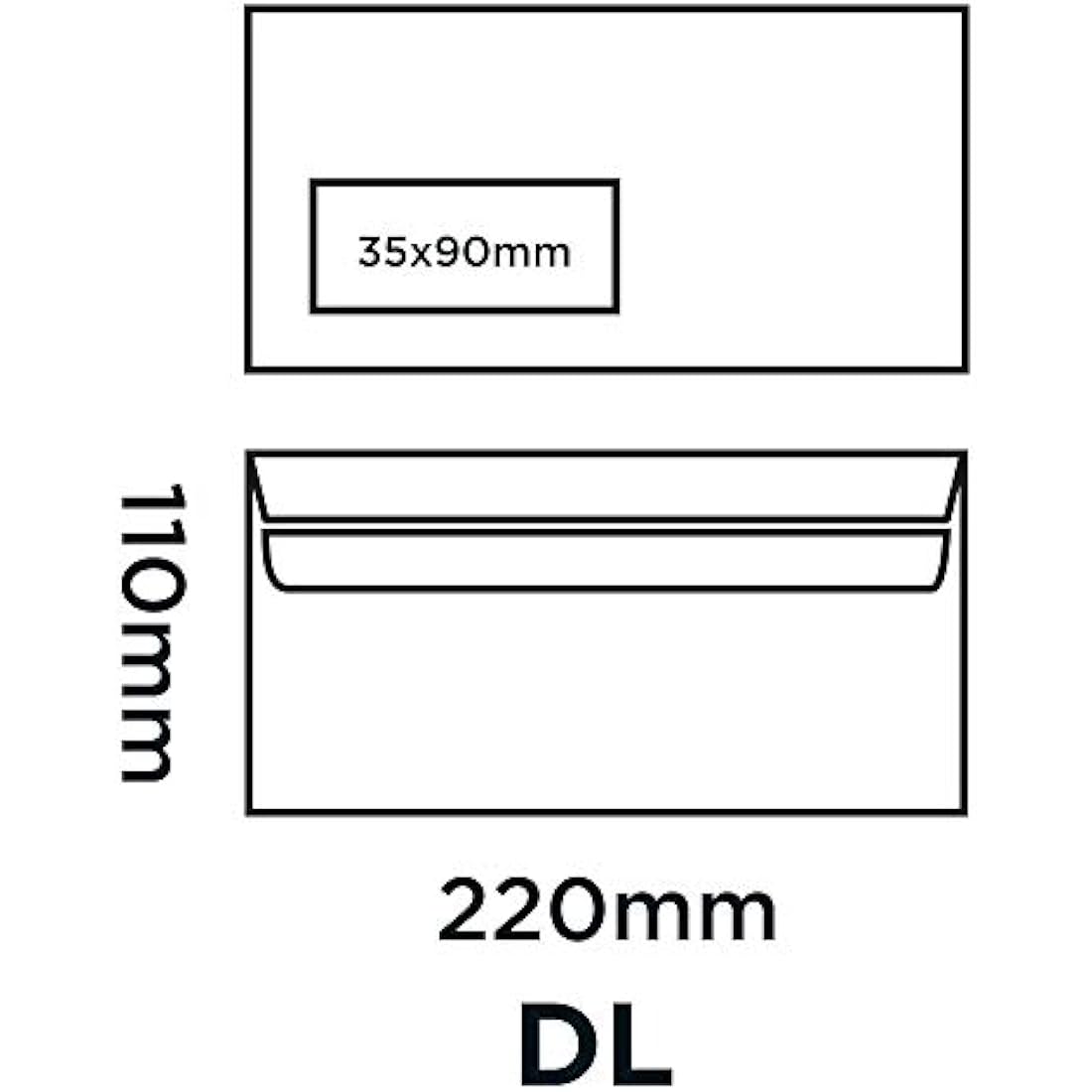 Blake Purely Everyday DL 110 x 220 mm 80gsm Self Seal Window Envelopes (FL2884/500) White - Pack of 500