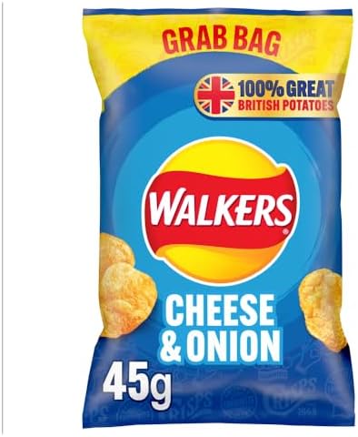 Walkers Cheese & Onion Crisps Grab Bag 45g