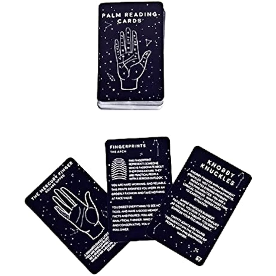Gift Republic GR700016 Palm Reading Cards, Black, one Size