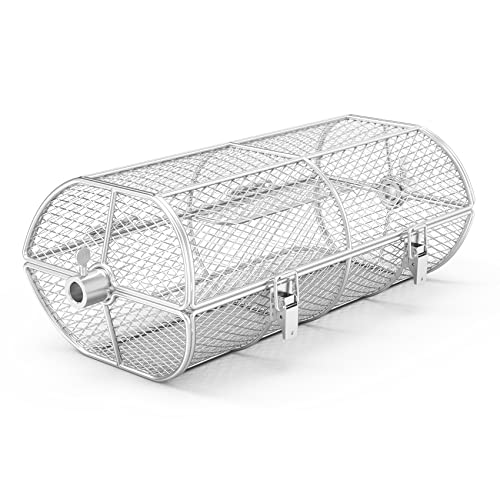 Onlyfire BRK-6039 Stainless Steel Universal Rotisserie Grill Peanut Beans French Fries Basket Fits for Any Gas Grill