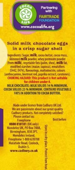 Cadbury Mini Eggs Milk Chocolate Easter Eggs, 80 g (Pack of 1)