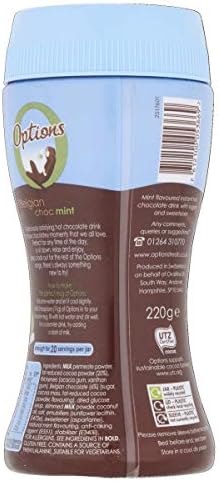 Options Mint Hot Chocolate Drink (Multipack of 6 x 220 g Jars)