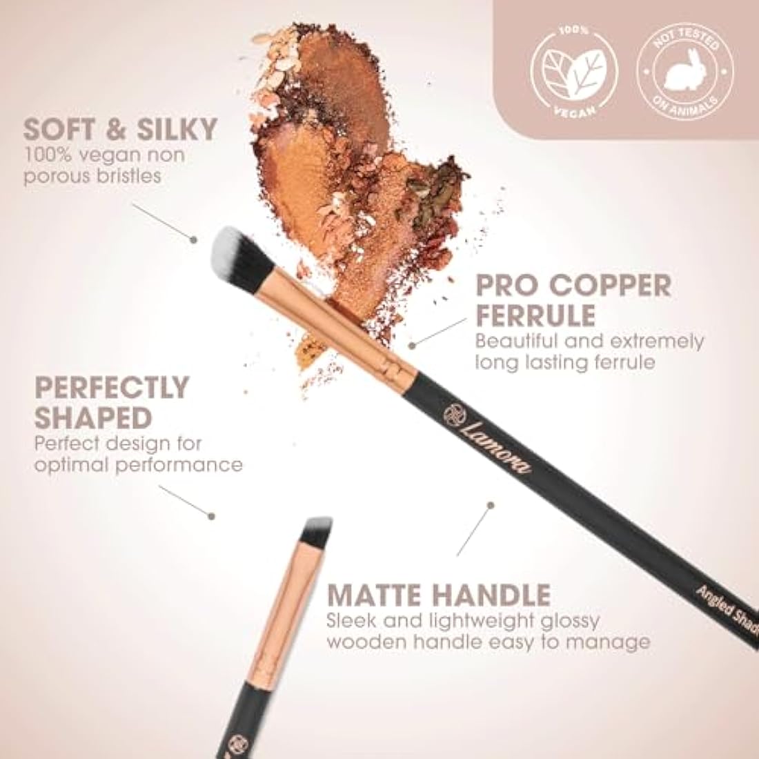 Make Up Eye Brushes Set - Eyeshadow Eyeliner Blending Crease Kit - Best Choice 7 Piece Essentials - Pencil, Shader, Tapered, Definer - Vegan Synthetic Bristles That Last Longer, Apply Better Makeup