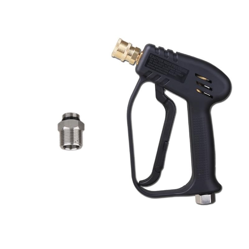 YUET High Pressure Washer Gun 360 Swivel Handle with 5 Water Nozzle Tip,Water Wash Cleaner for Car Cleaning Kit(M22 14MM Fitting Hose Connector & 1/4"