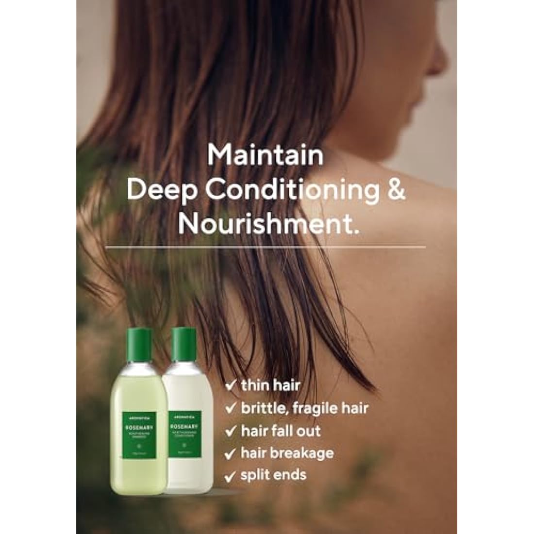 AROMATICA Rosemary Scalp Scaling Shampoo and Conditioner Set 13.53 fl.oz each – Vegan Hair Care Gift Set with Rosemary Oil. Sulfate Free Shampoo Conditioner For Hair Growth