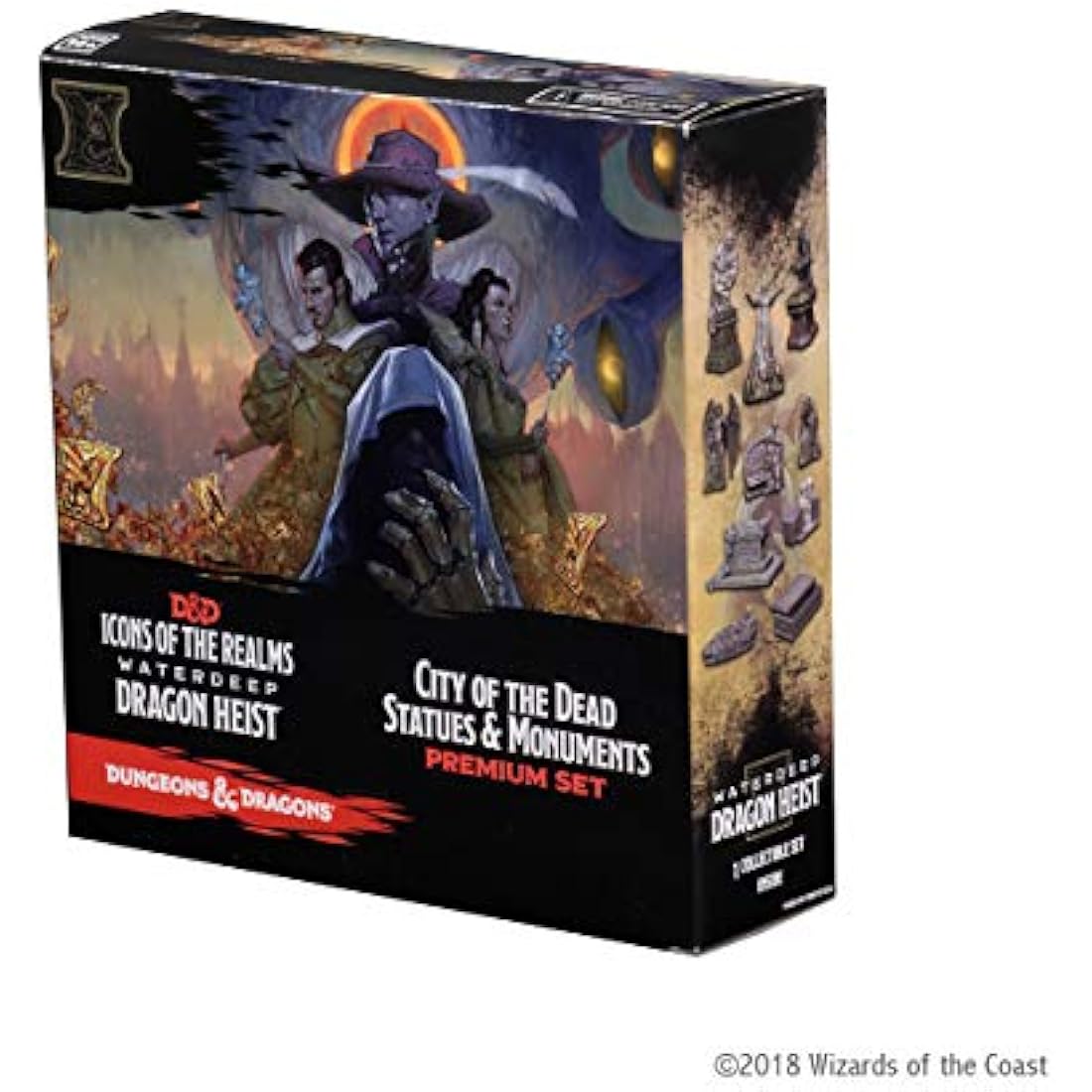 WizKids Dungeons and Dragons Icons of the Realms - Waterdeep Dragon Heist (8 Ct. Standard), Booster Brick, DnD Miniatures