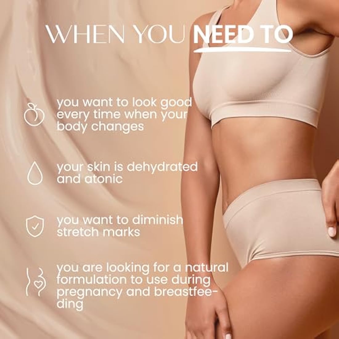 Senso Naturale Argan Solid Body Oil - Moisturising Body Cream Elastic for Firm Skin - Prevents Tone Loss and Stretch Marks - Vitamin E - Vegan - Equivalent to 500 ml Liquid