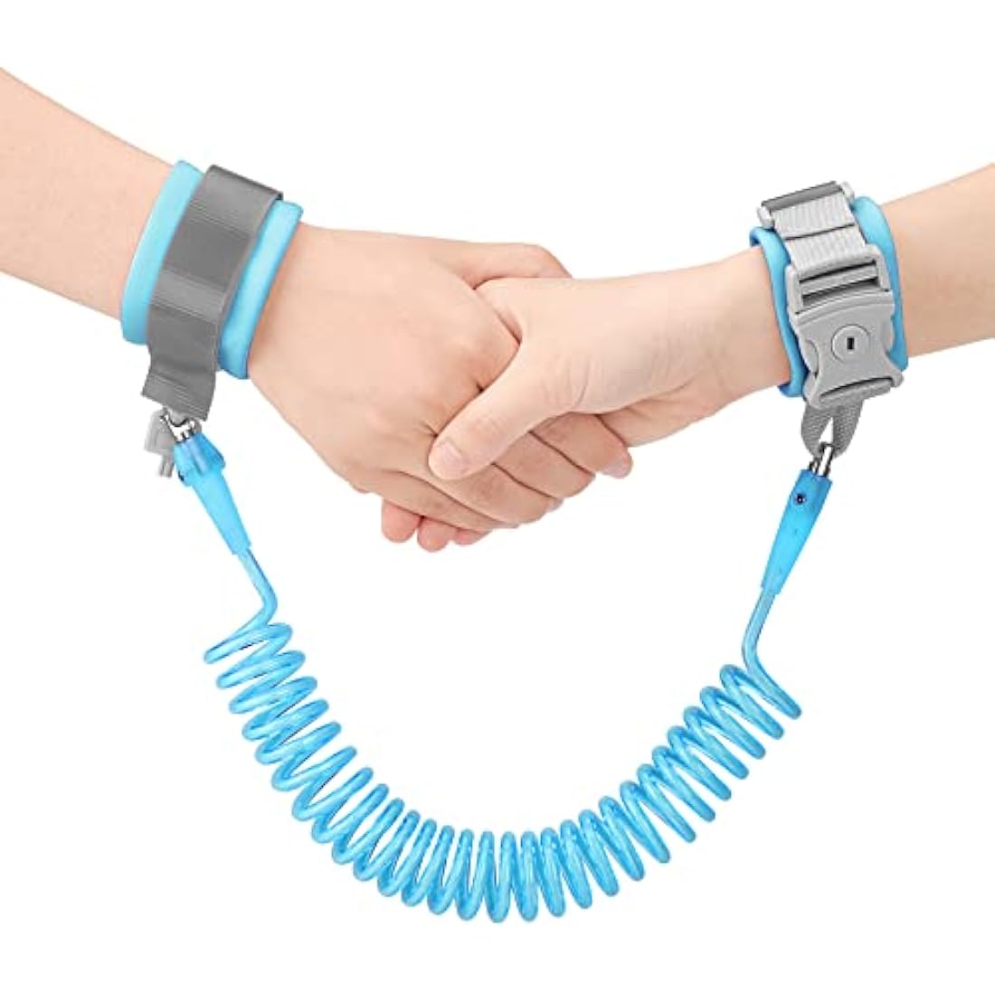 Wrist Reins for Toddlers Boys and Girls, Anyfirst 2.5M Anti Lost Wrist Link, 360°Rotate Toddler Wrist Strap with Elastic Wire Rope and Security Lock for Children Walking, Blue