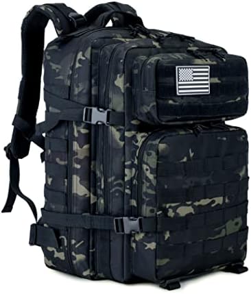 Long Keeper Military Tactical Backpack, 45L Army Large Backpack for Men Women, Molle Bug Out Bag Rucksack Daypack for Outdoor Hiking Camping Trekking