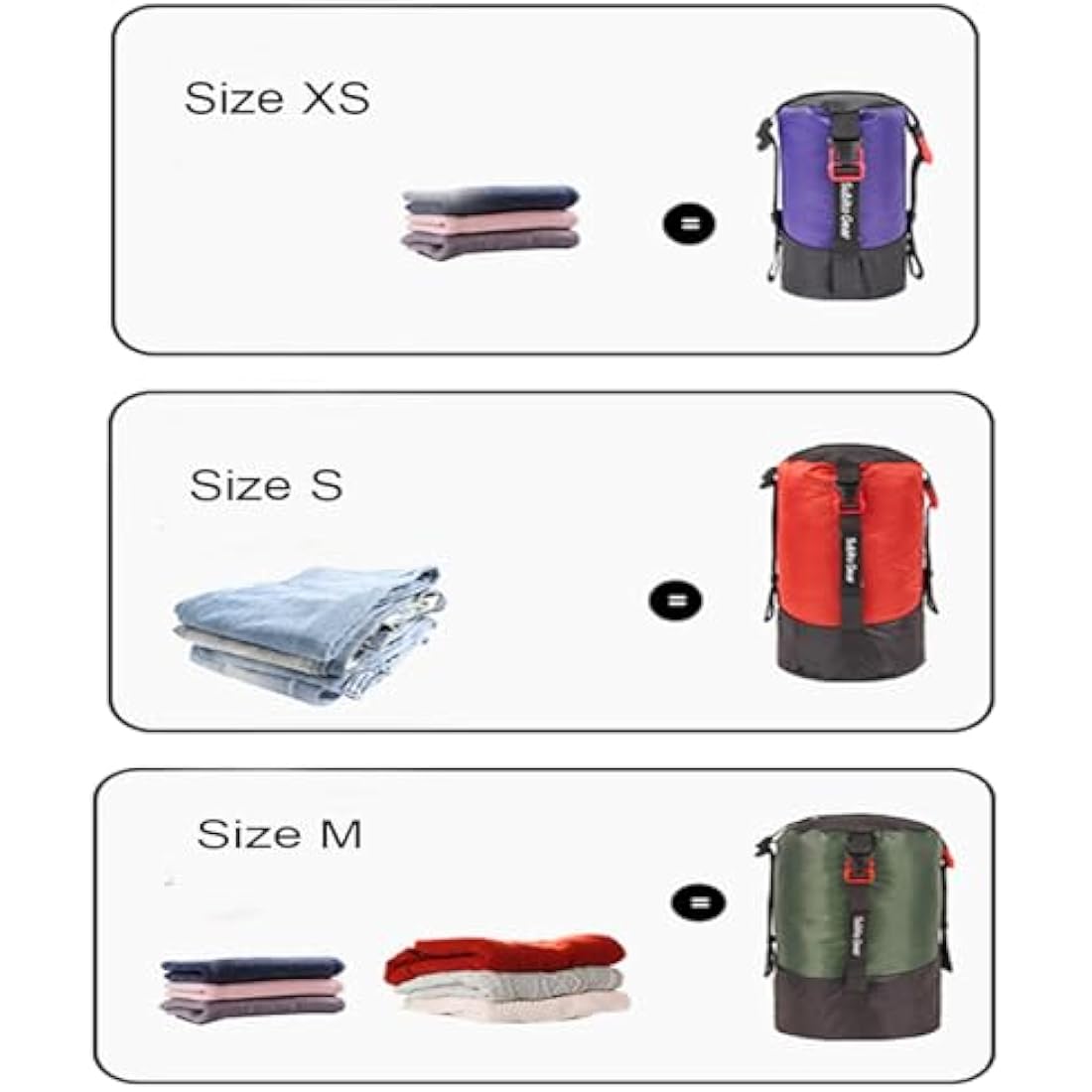 Yundxi Ultra-light Compression Stuff Sack, 70D Nylon Sleeping Bag Stuff Sack 1L/5L/7L/17L/25L Compression Bag Space Saving Gear for Camping Hiking Backpacking